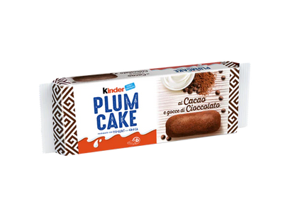 Kinder Plum Cake al Cacao e con Gocce di Cioccolato, Plumcake Preparato con Yogurt alla Greca 192gr
