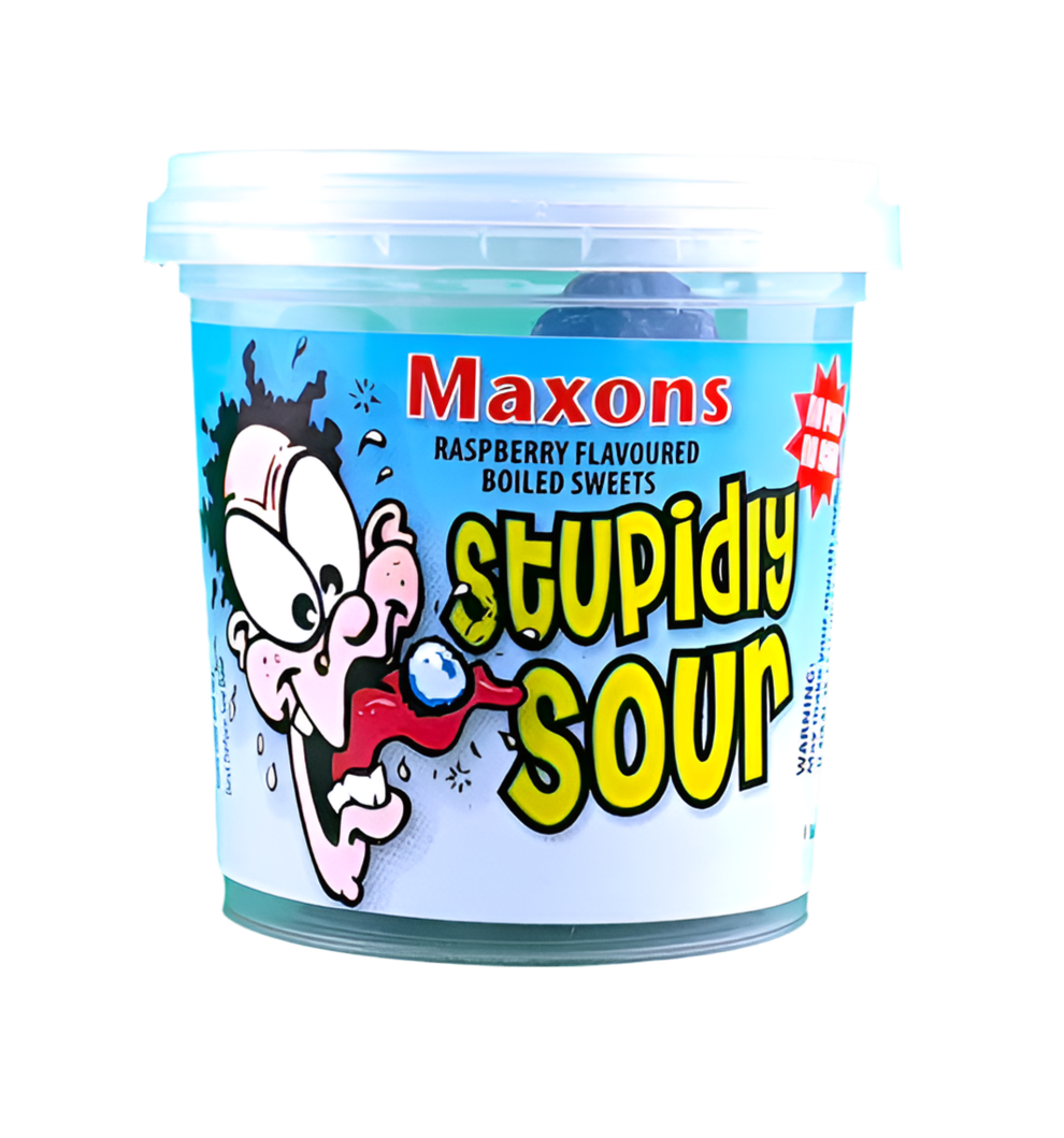 Maxons Stupidly Sour Raspberry Sweets - 75g