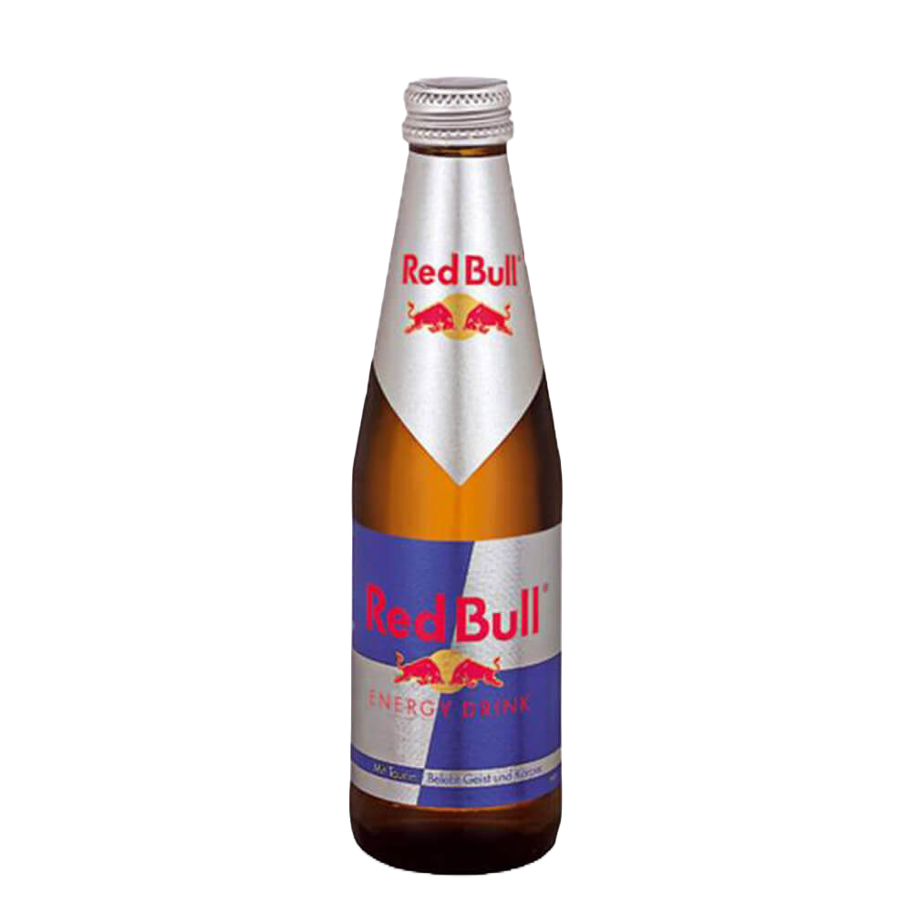 red bull Germany glass bottle