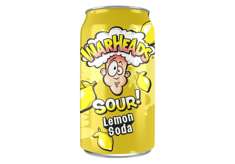 Warheads Sour Lemon Soda 355ml