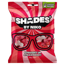 Shades by Niko Straight Up Strawberry Flavour Sweets 150g