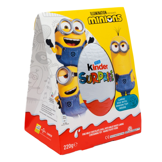 Kinder Surprise Giant Egg 220G Minions (Large Egg with Exclusive Minion Toy)