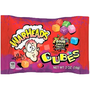 Warheads Cubes Sour Sweet & Chewy Candy, 113g