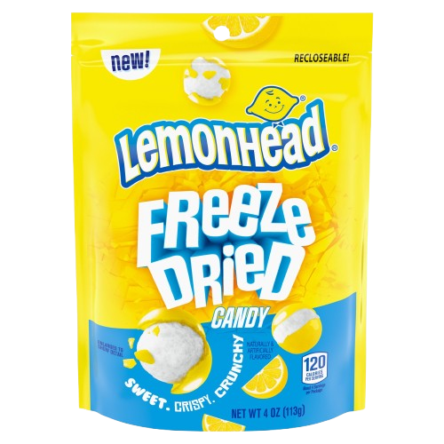 Lemonhead Freeze Dried Candy, Lemon Flavored, Recloseable Bag 4.0 oz Bag