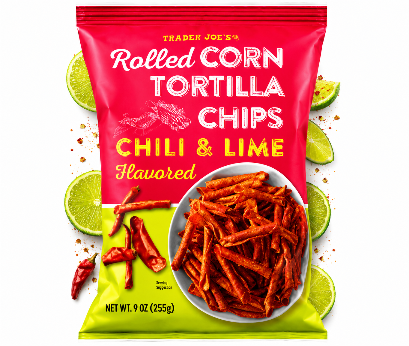 Tortilla chips, chili and lemon