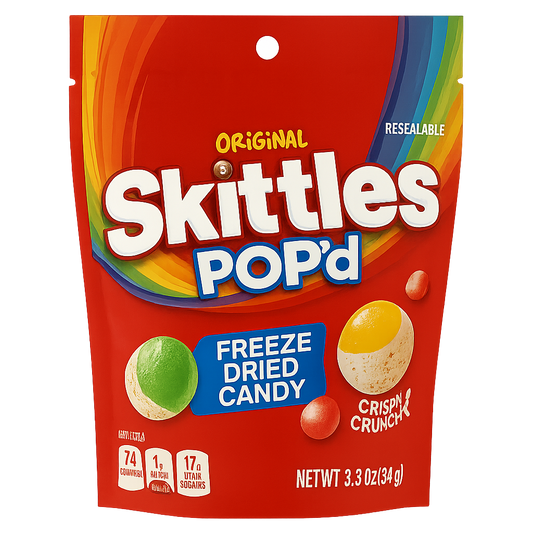 Skittles Pop’d Original – Freeze Dried Candy (Crispy & Crunchy)