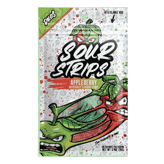 Sour Strips New Appleberry Flavor Sour Candy | 3.4oz