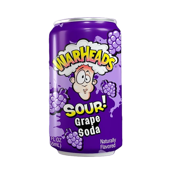 Sour Fruity Soda with Classic Warheads Flavors – Perfectly Balanced Sweet and Sour Soda