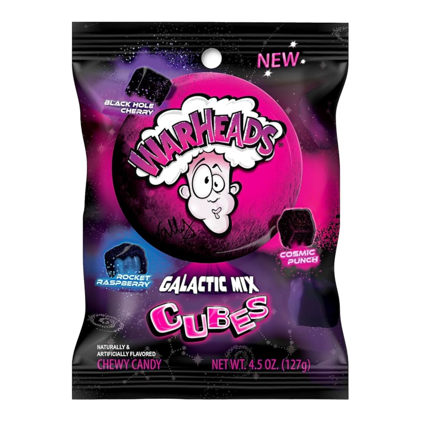 WARHEADS Galactic Mix Cubes - Sour Sweet & Fruity Chewy Candy