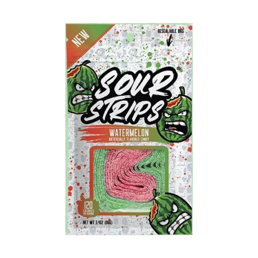 Sour Strips Watermelon Flavoured Candy 104 g